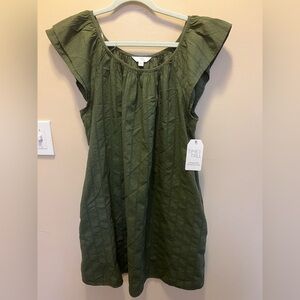 Time and Tru Olive Dress NWT
